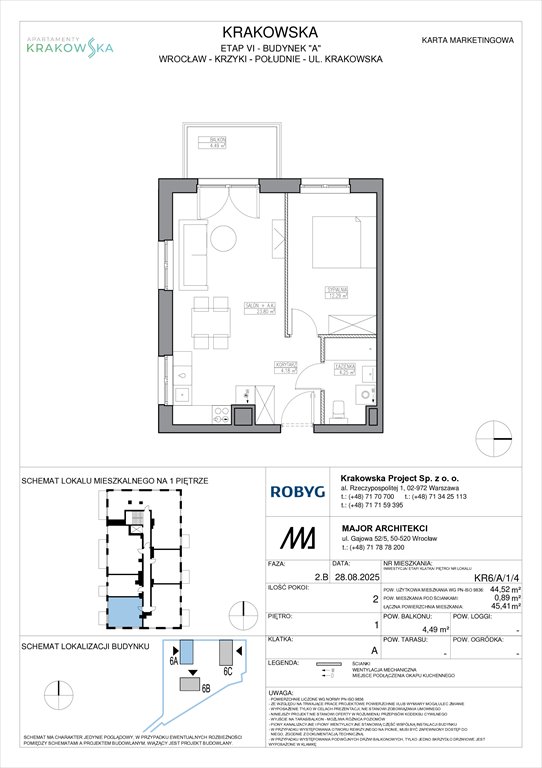 Nowe mieszkanie dwupokojowe Apartamenty Krakowska Wrocław, Krzyki, Krakowska 112  45m2 Foto 1