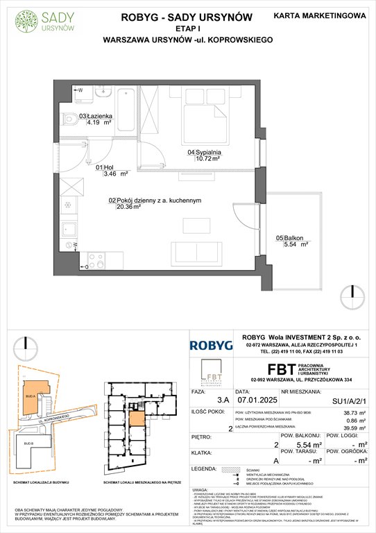 Nowe mieszkanie dwupokojowe Sady Ursynów Warszawa, Koprowskiego  39m2 Foto 1