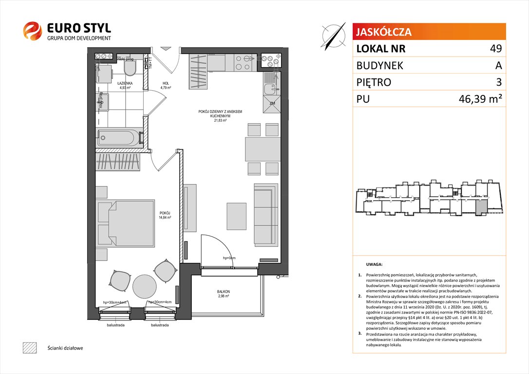 Nowe mieszkanie dwupokojowe JASKÓŁCZA Gdańsk, ul.Jaskółcza  46m2 Foto 1