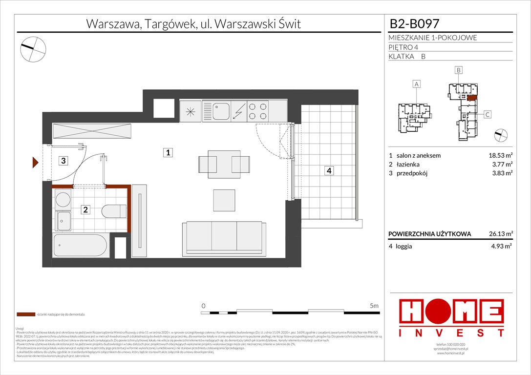 Nowa kawalerka Warszawski Świt Etap IX Warszawa, Targówek, ul. Warszawski Świt 12  26m2 Foto 1