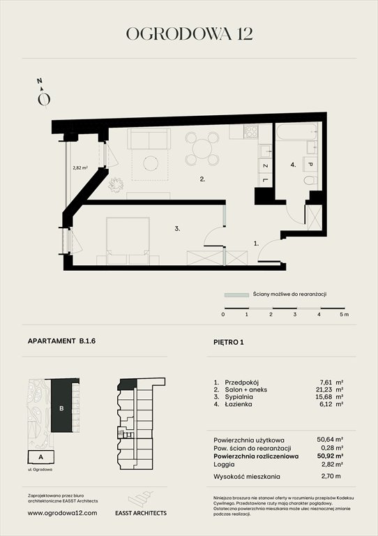 Nowe mieszkanie Apartamentowiec Ogrodowa 12 Poznań, Ogrodowa 12  51m2 Foto 1