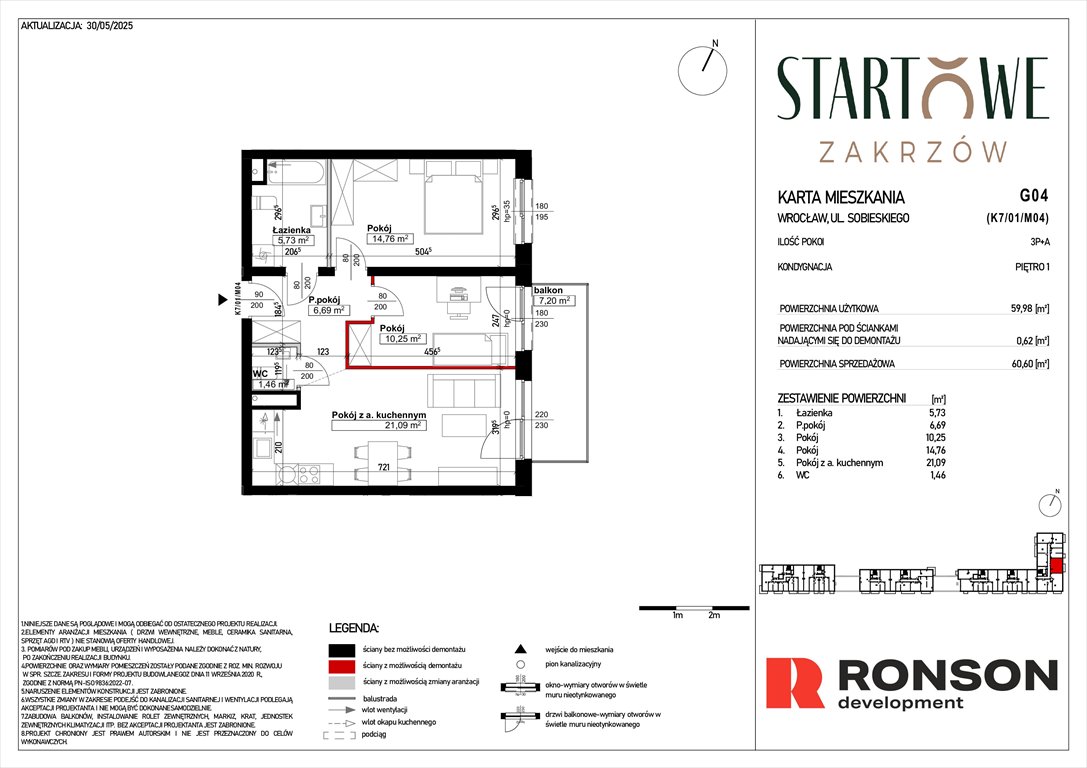 Nowe mieszkanie trzypokojowe Osiedle Startowe Wrocław, Psie Pole, Zatorska, róg Sobieskiego  62m2 Foto 1