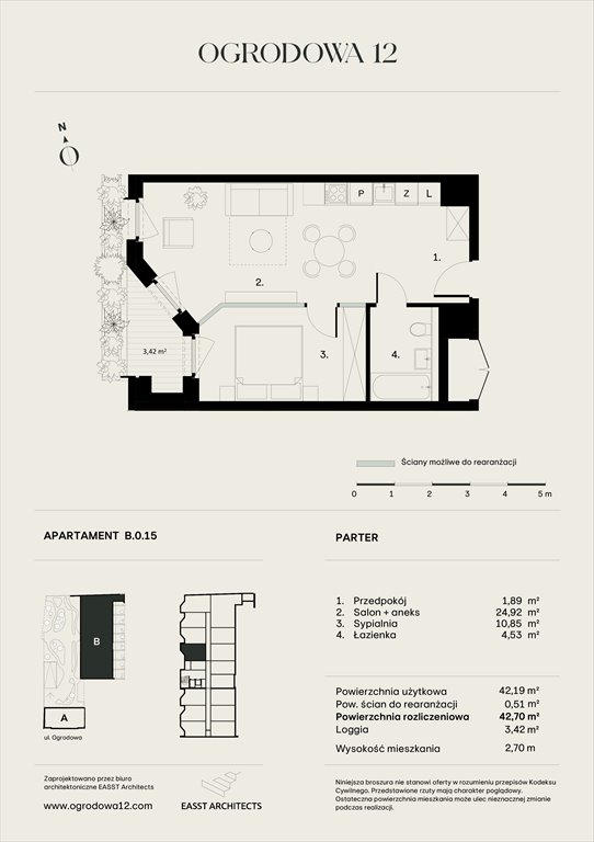 Nowe mieszkanie Apartamentowiec Ogrodowa 12 Poznań, Ogrodowa 12  43m2 Foto 1