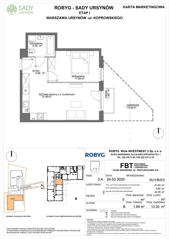 Nowe mieszkanie dwupokojowe Sady Ursynów Warszawa, Koprowskiego  42m2 Foto 1
