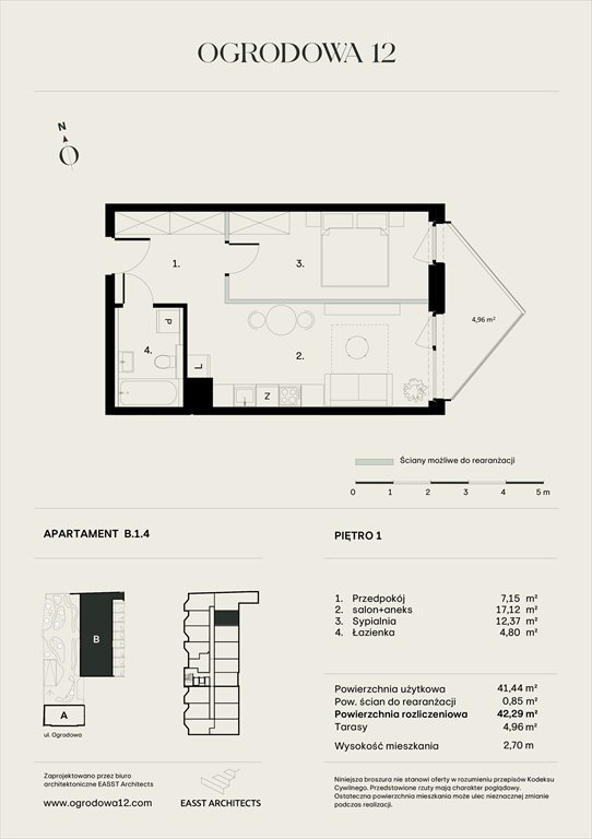 Nowe mieszkanie Apartamentowiec Ogrodowa 12 Poznań, Ogrodowa 12  42m2 Foto 1