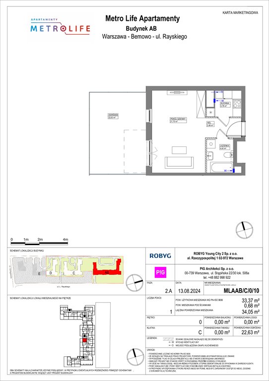 Nowa kawalerka Metro Life Apartamenty Warszawa, Bemowo, Rayskiego  33m2 Foto 1