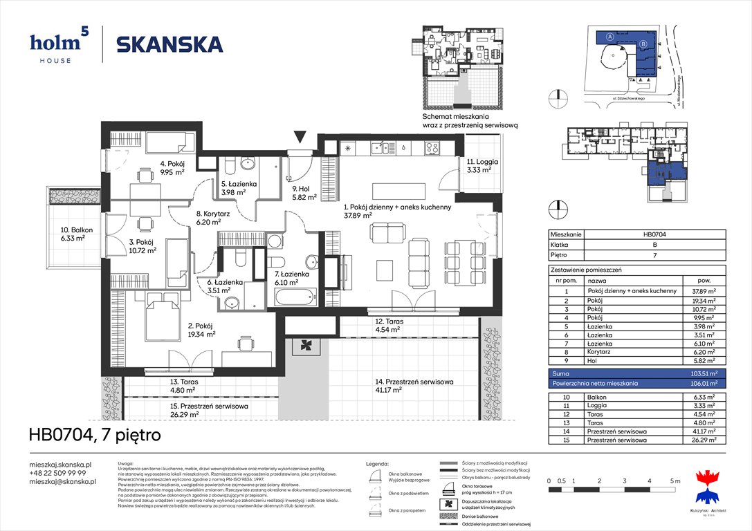 Nowe mieszkanie czteropokojowe  Holm House  Warszawa, Mokotów, Domaniewska  104m2 Foto 1