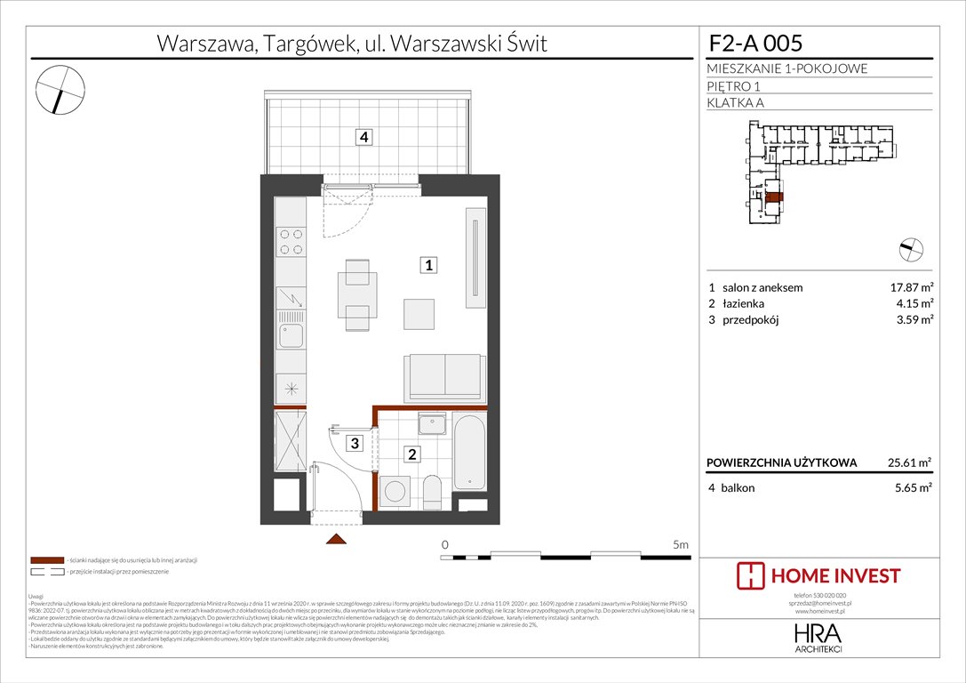 Nowa kawalerka Warszawski Świt Etap XIV Warszawa, ul. Warszawski Świt  26m2 Foto 1