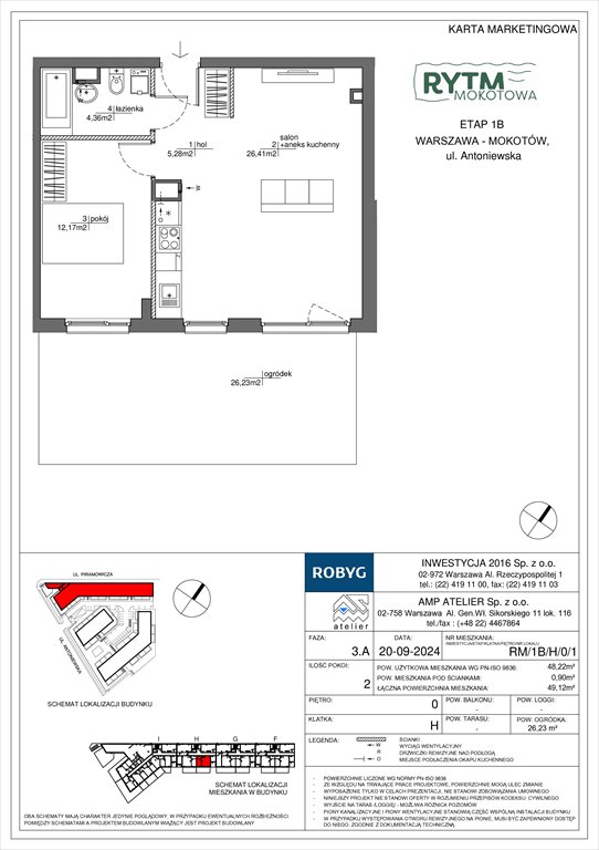 Nowe mieszkanie dwupokojowe Rytm Mokotowa Warszawa, Mokotów, Antoniewska  48m2 Foto 1