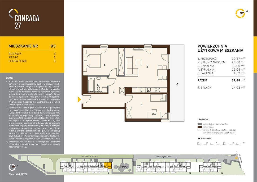 Nowe mieszkanie trzypokojowe CONRADA 27 Kraków, Prądnik Biały, Conrada 27  68m2 Foto 1