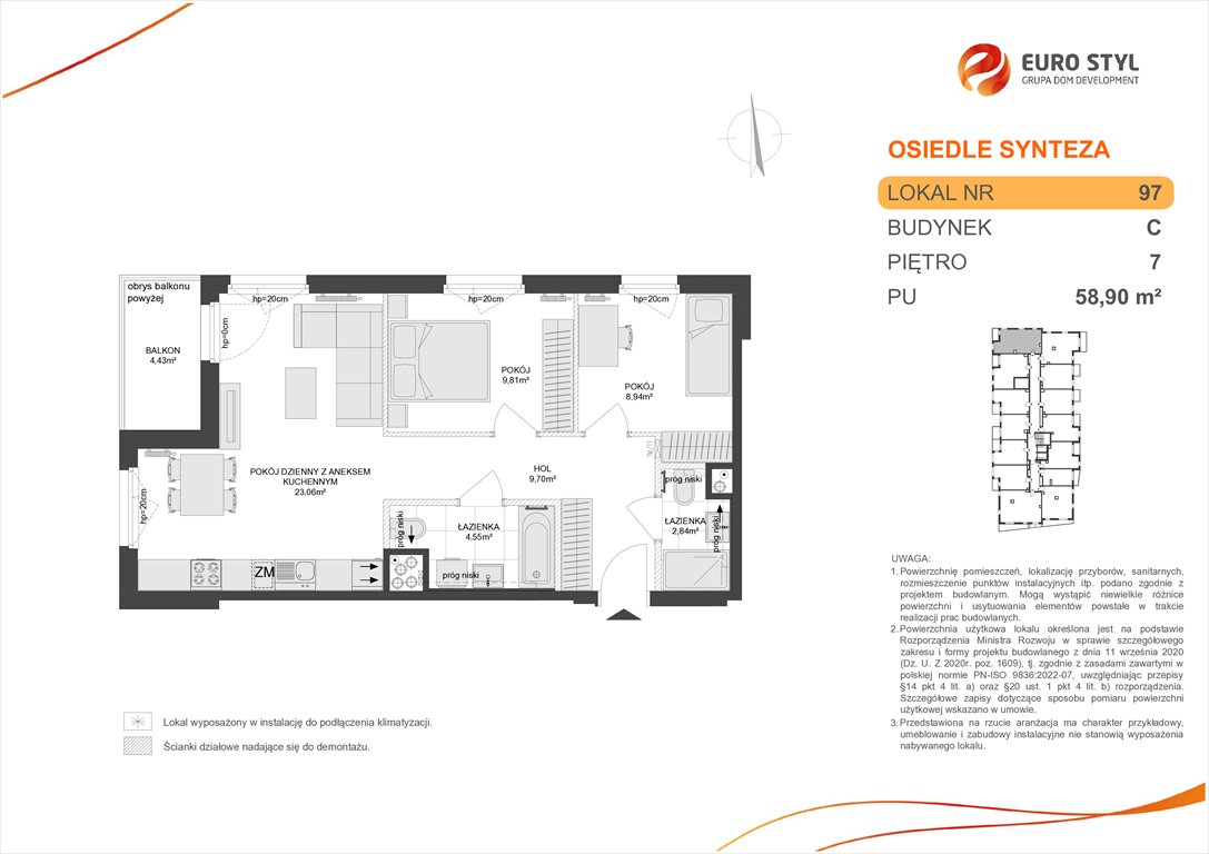 Nowe mieszkanie trzypokojowe OSIEDLE SYNTEZA Gdańsk, Piecki - Migowo, Piekarnicza  59m2 Foto 1