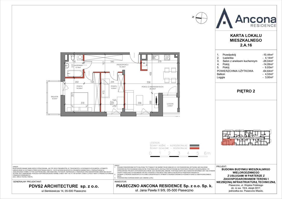 Nowe mieszkanie trzypokojowe Piaseczno Residence Piaseczno, Wojska Polskiego 9  65m2 Foto 1