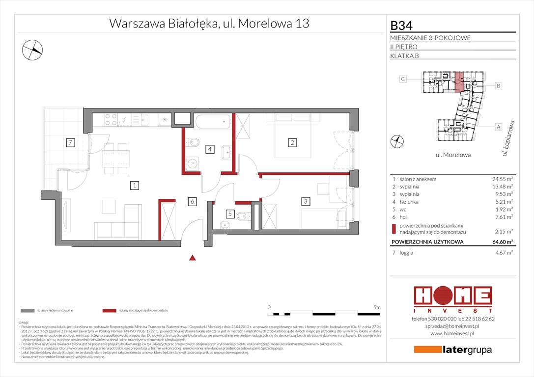 Nowe mieszkanie trzypokojowe Przystań Żerań Warszawa, Żerań, ul. Morelowa 13  65m2 Foto 1