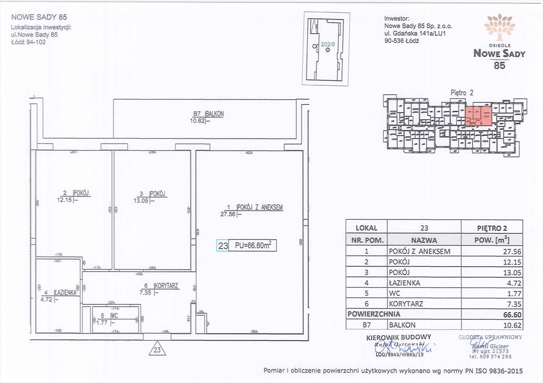 Nowe mieszkanie trzypokojowe Nowe Sady 85 Łódź, Polesie, Nowe Sady 85  67m2 Foto 1