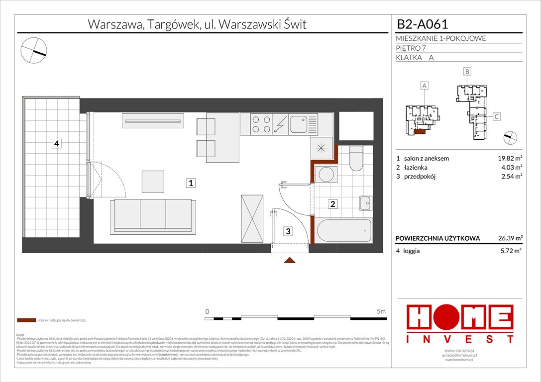 Nowa kawalerka Warszawski Świt Etap IX Warszawa, Targówek, ul. Warszawski Świt 12  26m2 Foto 1