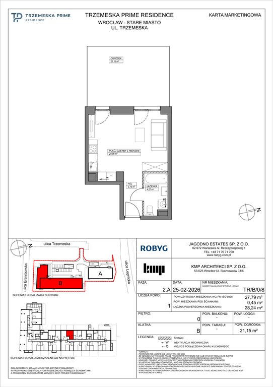 Nowa kawalerka Trzemeska Prime Residence Wrocław, Stare Miasto, Trzemeska  28m2 Foto 1