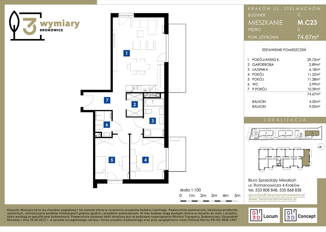 Nowe mieszkanie trzypokojowe 3 Wymiary Bronowice Kraków, Bronowice Wielkie, Stelmachów  75m2 Foto 1