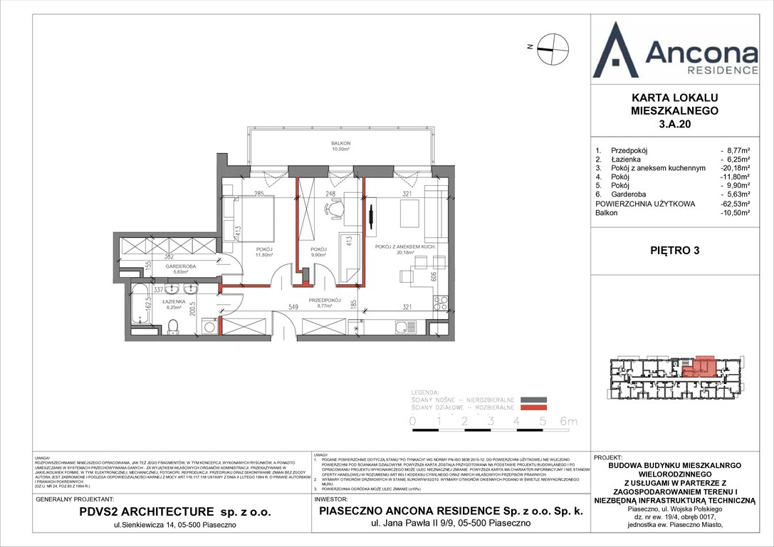Nowe mieszkanie trzypokojowe Piaseczno Residence Piaseczno, Wojska Polskiego 9  63m2 Foto 1