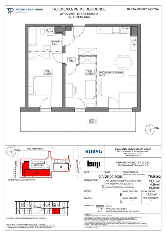 Nowe mieszkanie trzypokojowe Trzemeska Prime Residence Wrocław, Stare Miasto, Trzemeska  58m2 Foto 1