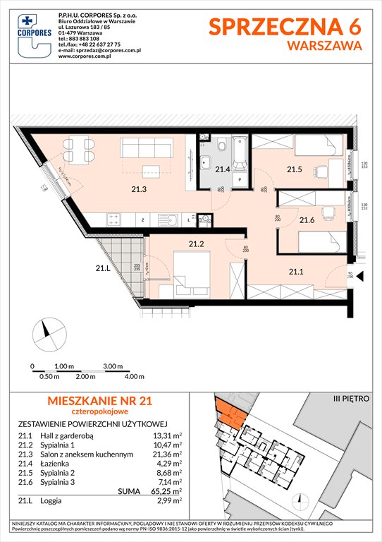 Nowe mieszkanie czteropokojowe  Sprzeczna 6 Warszawa, Praga Północ, Sprzeczna 6  65m2 Foto 1