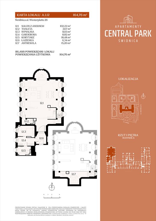 Nowe mieszkanie trzypokojowe Apartamenty Central Park Świdnica Świdnica, Lipowa 14  165m2 Foto 1
