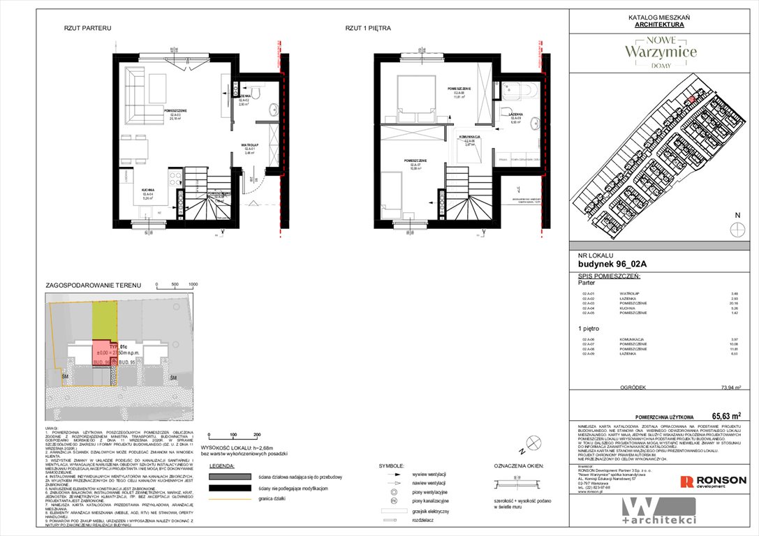 Nowe mieszkanie trzypokojowe Nowe Warzymice Rajkowo, Spacerowa 14/2  66m2 Foto 1
