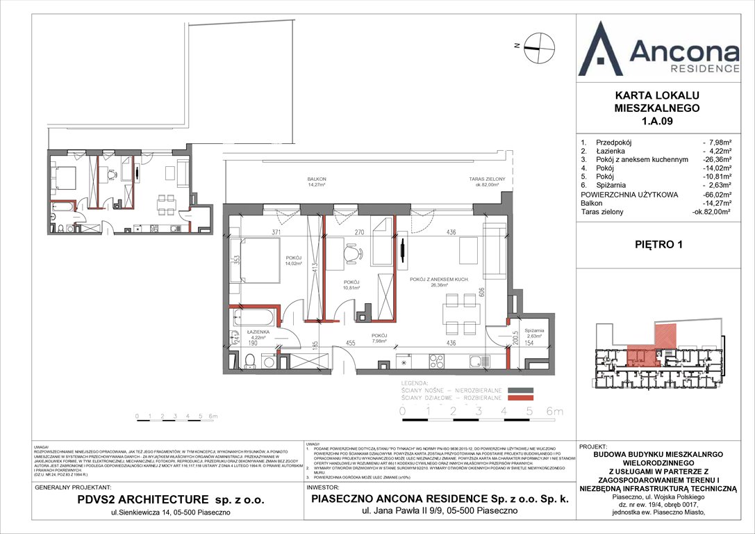 Nowe mieszkanie trzypokojowe Piaseczno Residence Piaseczno, Wojska Polskiego 9  66m2 Foto 1