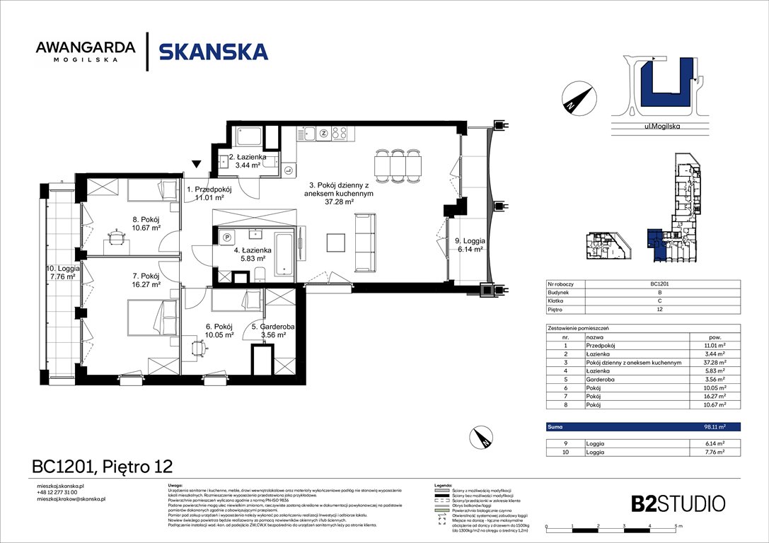 Nowe mieszkanie czteropokojowe  Awangarda Mogilska Kraków, Prądnik Czerwony, Mogilska 126  98m2 Foto 1