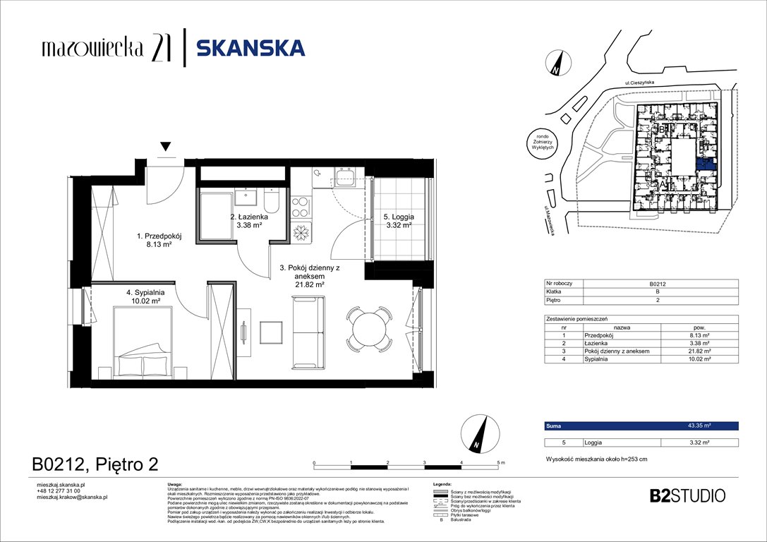 Nowe mieszkanie dwupokojowe Mazowiecka 21 Kraków, Krowodrza, ul. Mazowiecka 21  43m2 Foto 1