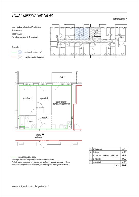Nowe mieszkanie trzypokojowe Weduta Krakowa Budynek B Kraków, Krowodrza, Papierni Prądnickich 48  50m2 Foto 1