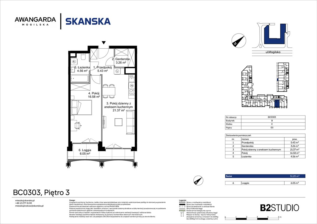 Nowe mieszkanie dwupokojowe Awangarda Mogilska Kraków, Prądnik Czerwony, Mogilska 126  51m2 Foto 1