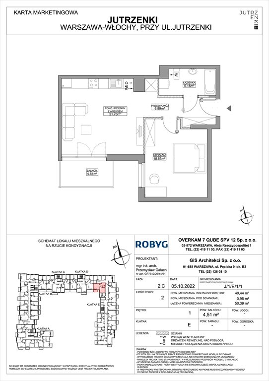 Nowe mieszkanie dwupokojowe Jutrzenki 92 Warszawa, Włochy, Jutrzenki 92  52m2 Foto 1