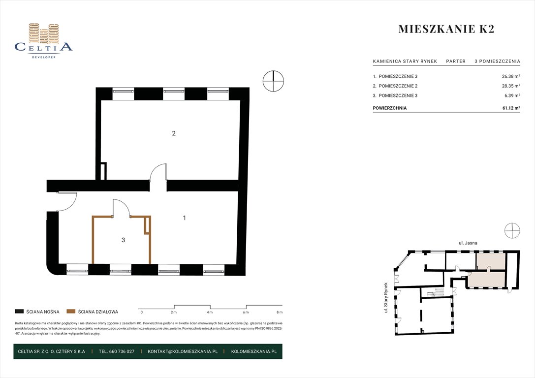 Nowe mieszkanie dwupokojowe Kamienica Stary Rynek Koło, Stary Rynek 26  62m2 Foto 1