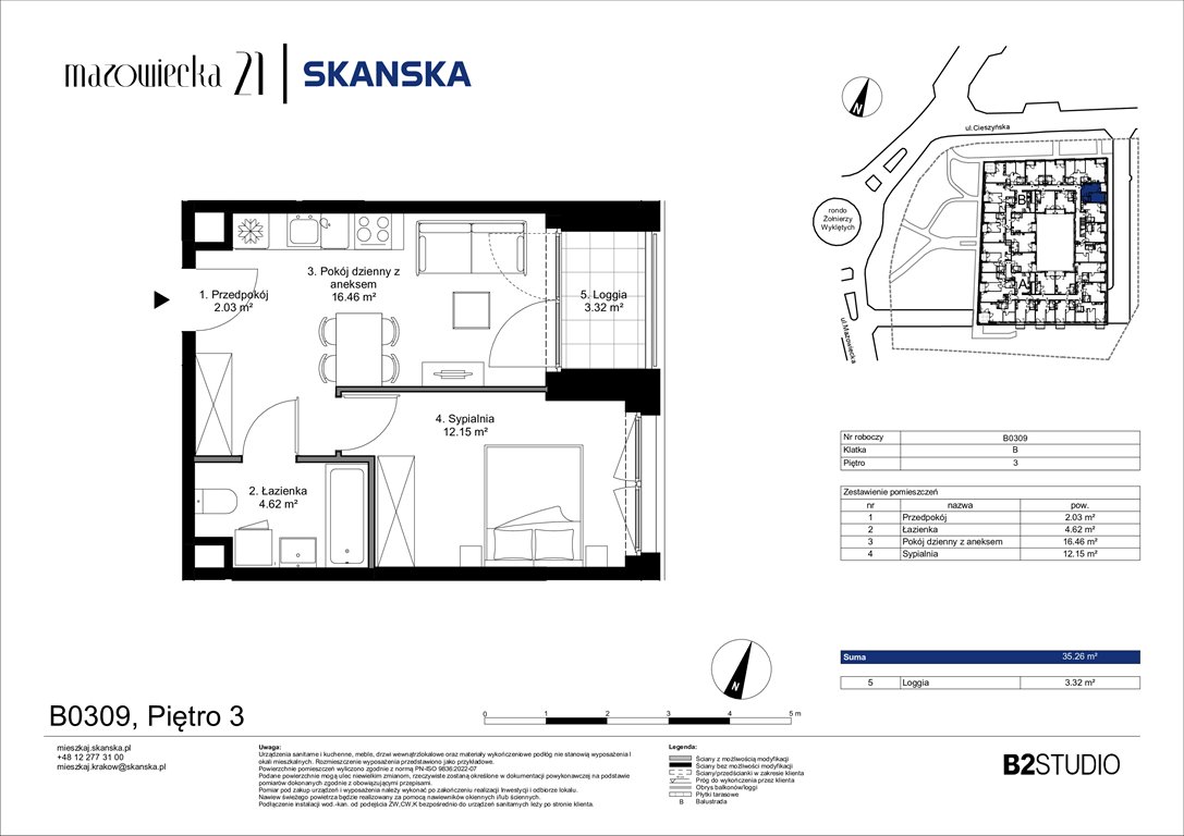 Nowe mieszkanie dwupokojowe Mazowiecka 21 Kraków, Krowodrza, ul. Mazowiecka 21  35m2 Foto 1