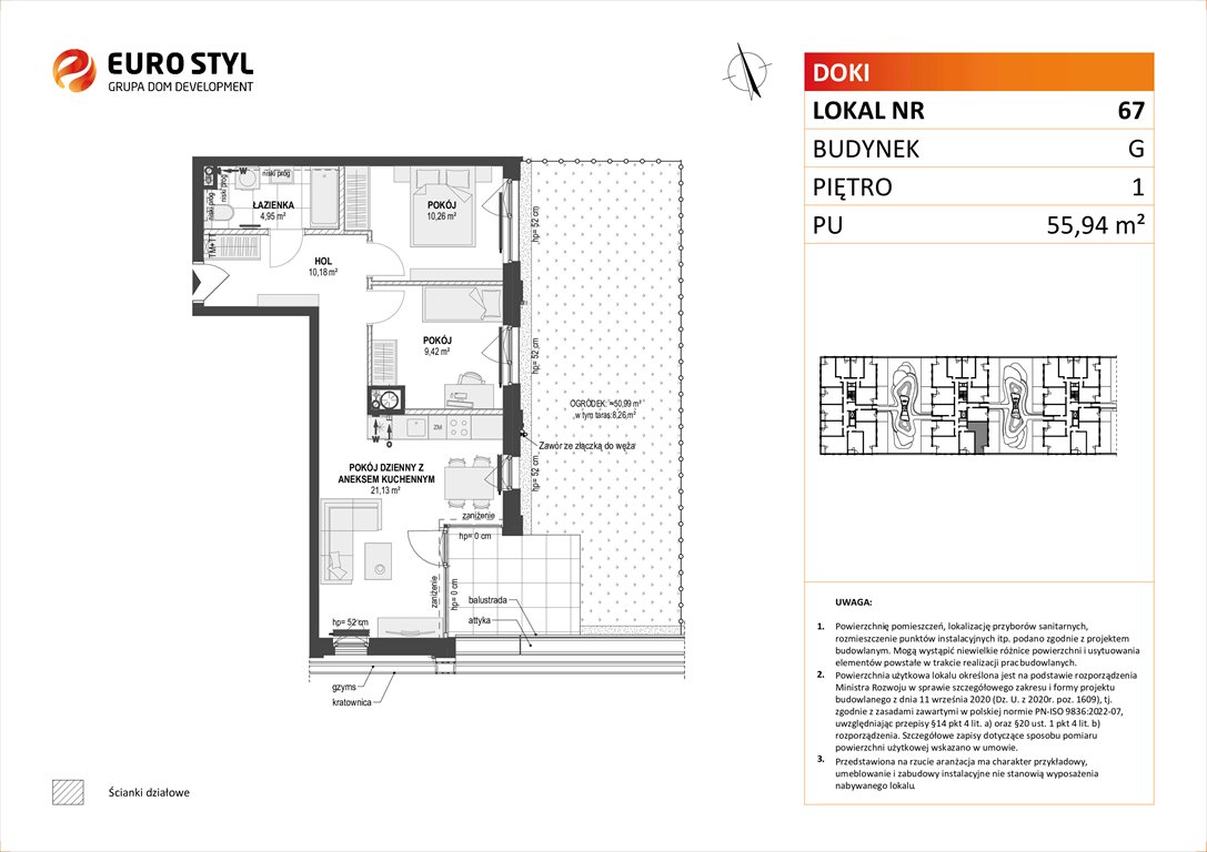 Nowe mieszkanie trzypokojowe DOKI LIVING Gdańsk, Śródmieście, ks. Jerzego Popiełuszki/Rybaki Górne  56m2 Foto 1