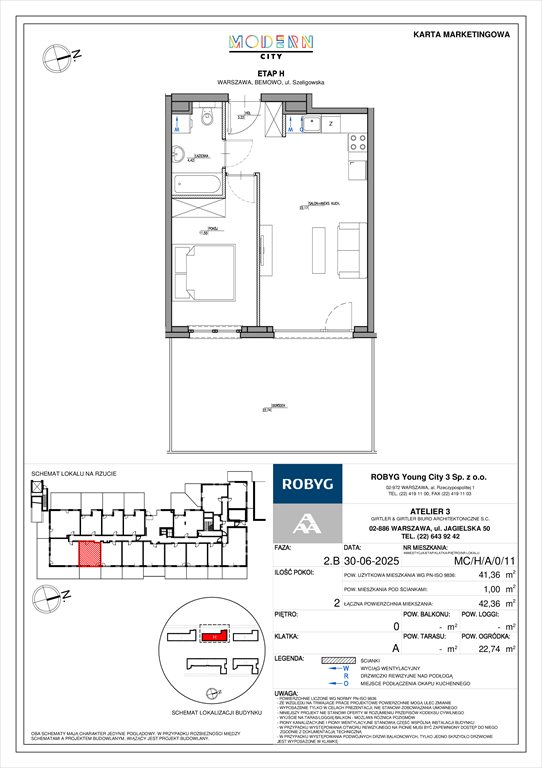 Nowe mieszkanie dwupokojowe Modern City Warszawa, Bemowo, Szeligowska  41m2 Foto 1