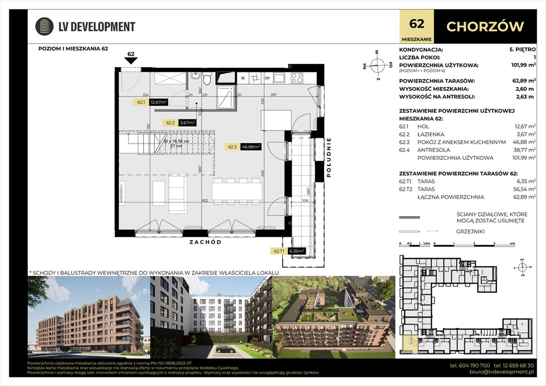 Nowa kawalerka Tarasy Śląskie Chorzów, 3 Maja 94'  102m2 Foto 1