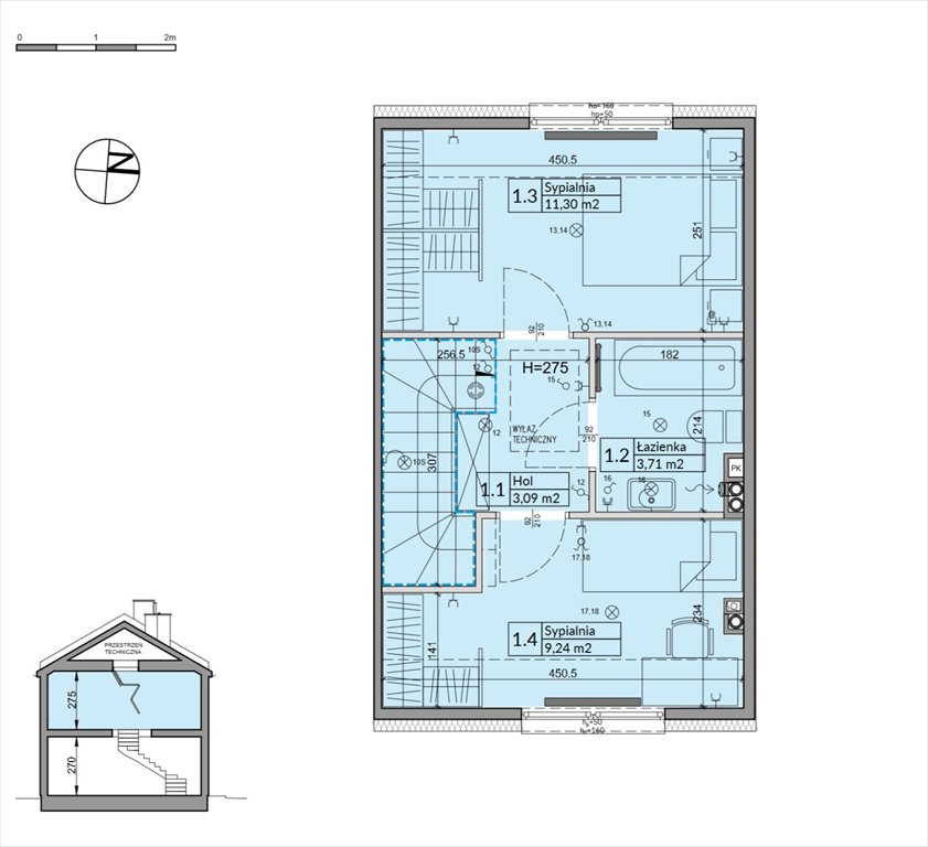 Nowy dom Osiedle Stokrotki Boryszew, Nadziei  62m2 Foto 1