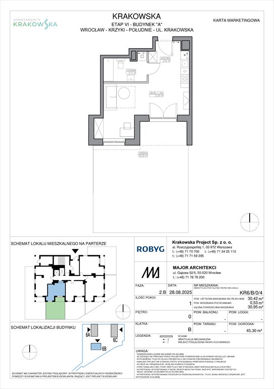 Nowa kawalerka Apartamenty Krakowska Wrocław, Krzyki, Krakowska 112  30m2 Foto 1