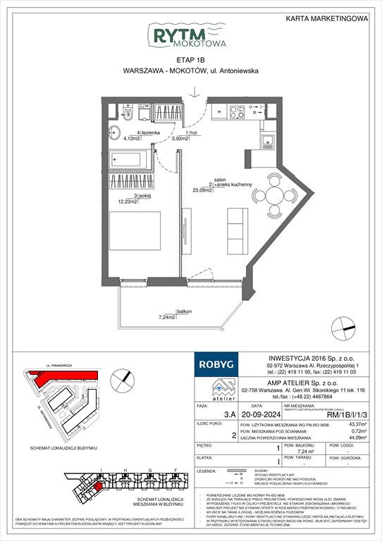 Nowe mieszkanie dwupokojowe Rytm Mokotowa Warszawa, Mokotów, Antoniewska  43m2 Foto 1