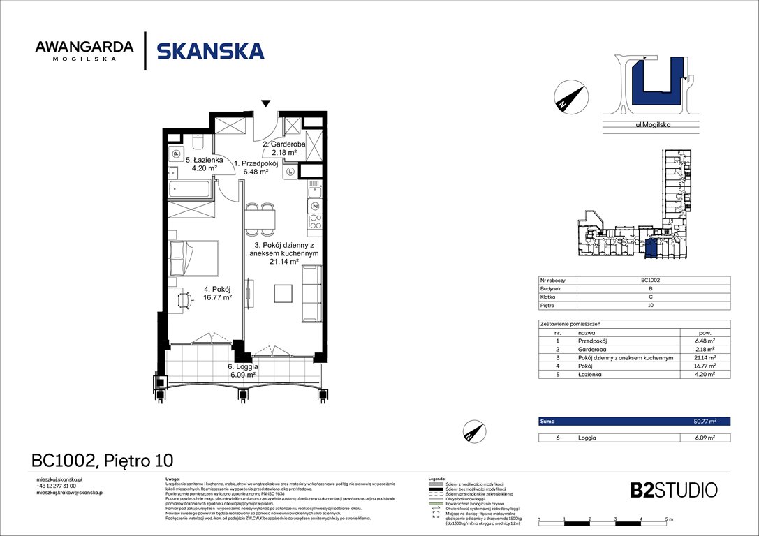 Nowe mieszkanie dwupokojowe Awangarda Mogilska Kraków, Prądnik Czerwony, Mogilska 126  51m2 Foto 1