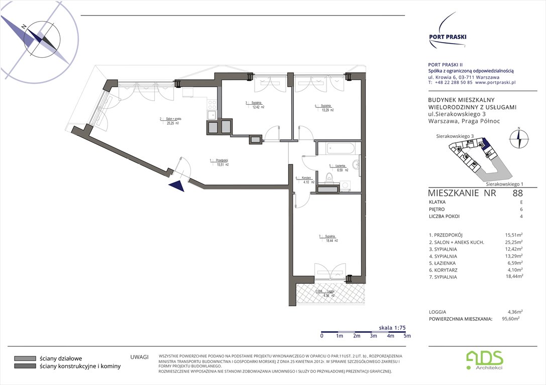 Nowe mieszkanie czteropokojowe  Sierakowskiego 1 i 3 Warszawa, Praga Północ, Sierakowskiego 1-3  96m2 Foto 1