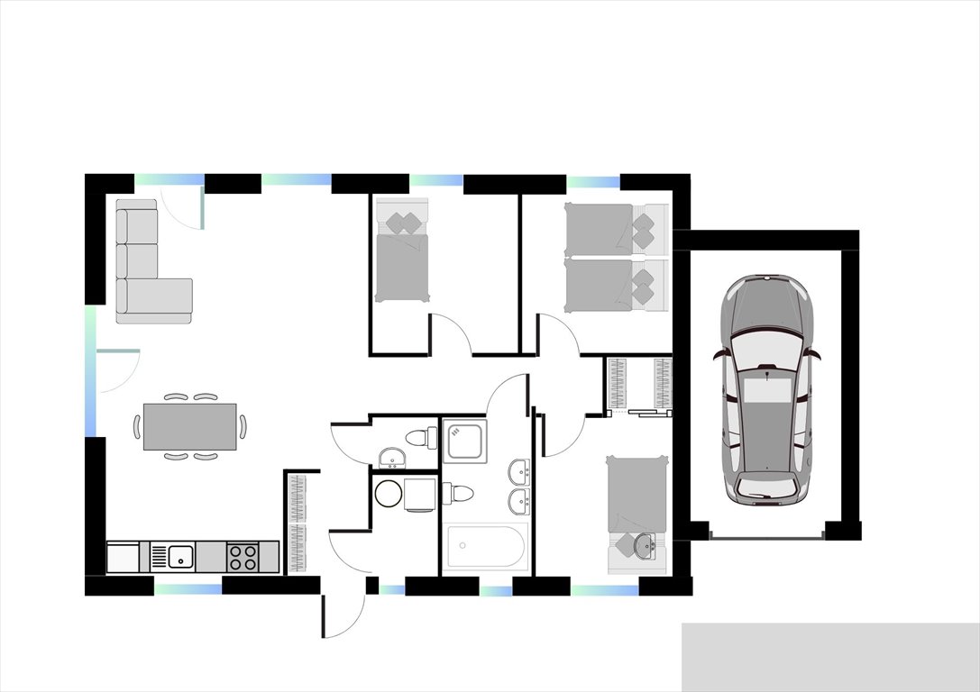 Nowy dom ZIELONE OSIEDLE  Charzyno, Charzyno 7U  122m2 Foto 1