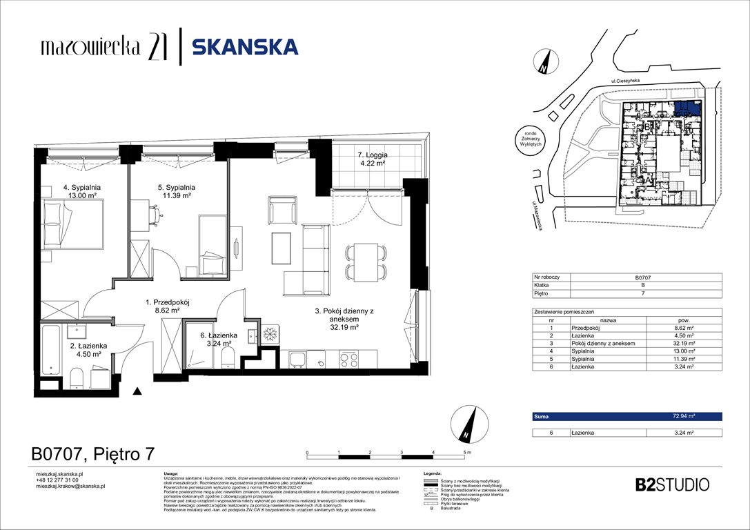Nowe mieszkanie trzypokojowe Mazowiecka 21 Kraków, Krowodrza, ul. Mazowiecka 21  73m2 Foto 1
