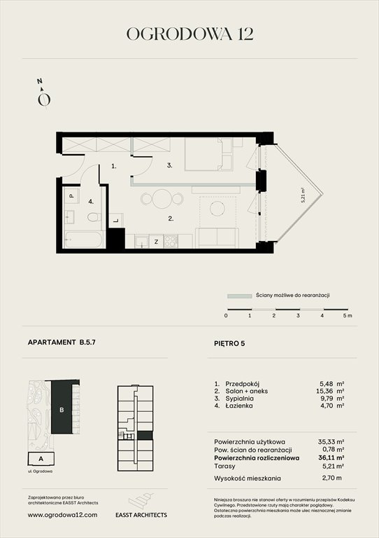 Nowe mieszkanie Apartamentowiec Ogrodowa 12 Poznań, Ogrodowa 12  36m2 Foto 1