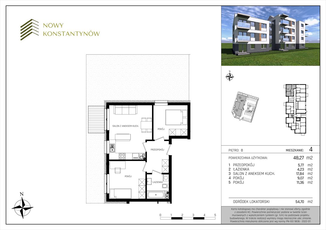 Nowe mieszkanie dwupokojowe Nowy Konstantynów Konstantynów Łódzki, Kosynierów 10 B  39m2 Foto 1