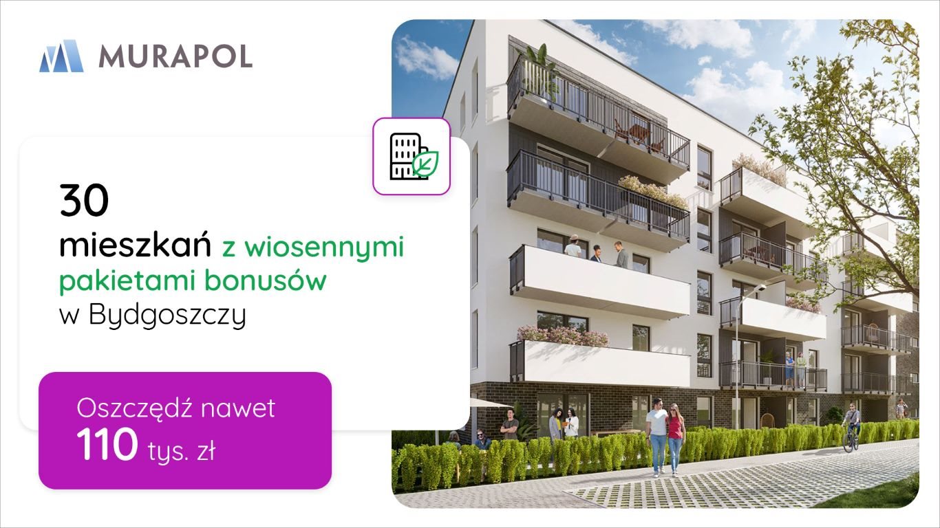 Nowe mieszkanie dwupokojowe Murapol Osiedle Akademickie Bydgoszcz, Nowy Fordon, Akademicka  54m2 Foto 2