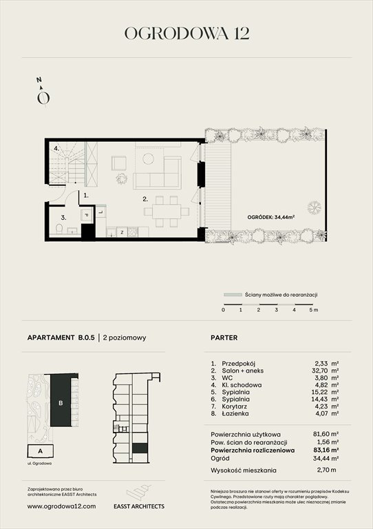 Nowe mieszkanie Apartamentowiec Ogrodowa 12 Poznań, Ogrodowa 12  83m2 Foto 1