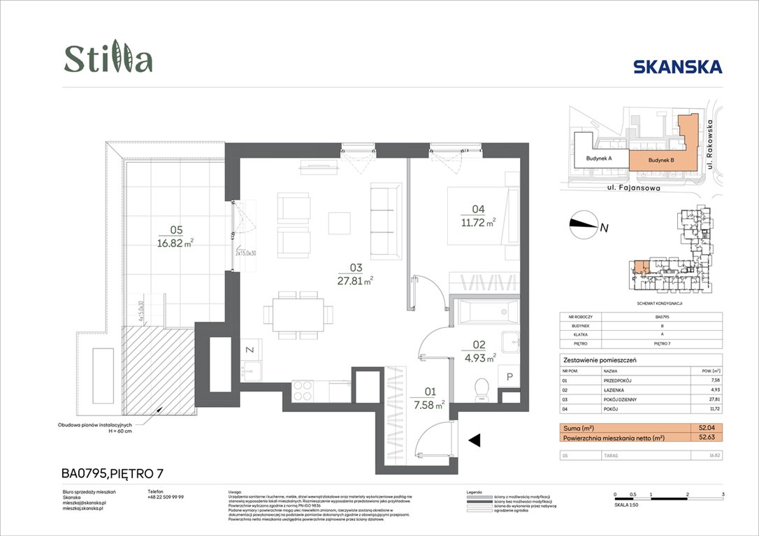 Nowe mieszkanie dwupokojowe Stilla Warszawa, Fajansowa 5  52m2 Foto 1