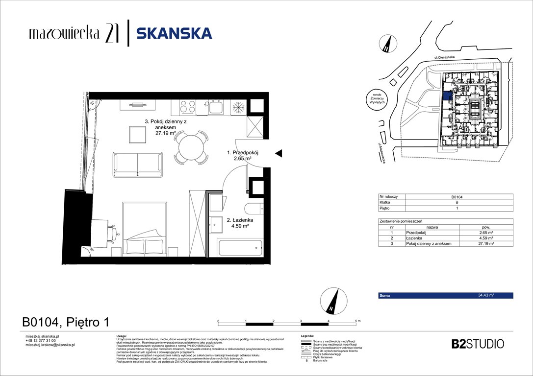 Nowa kawalerka Mazowiecka 21 Kraków, Krowodrza, ul. Mazowiecka 21  34m2 Foto 1